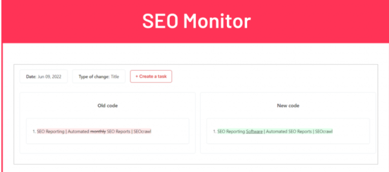Control all Changes on your Website with the new SEO Monitor